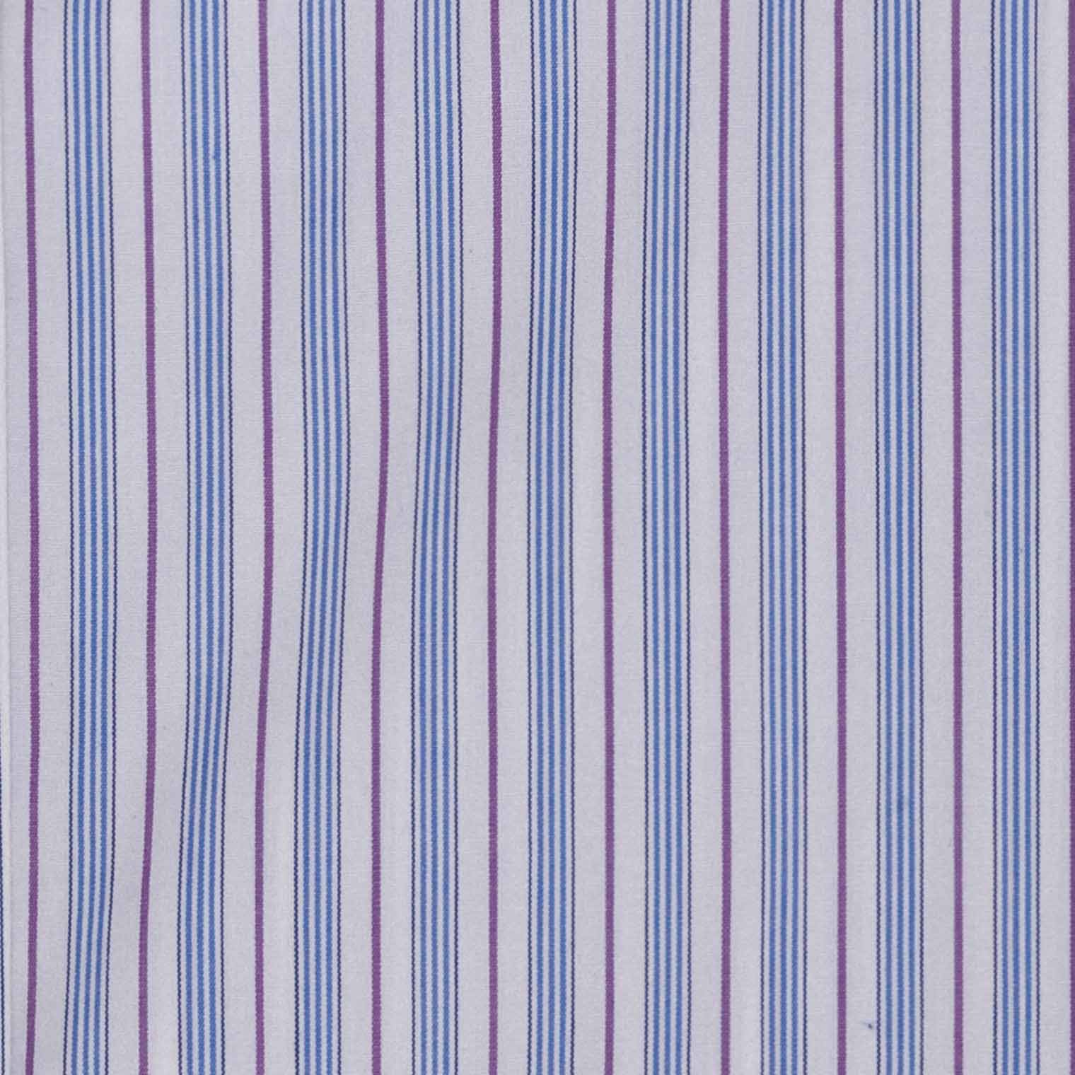 Classic Blue, Purple & White Striped Shirt