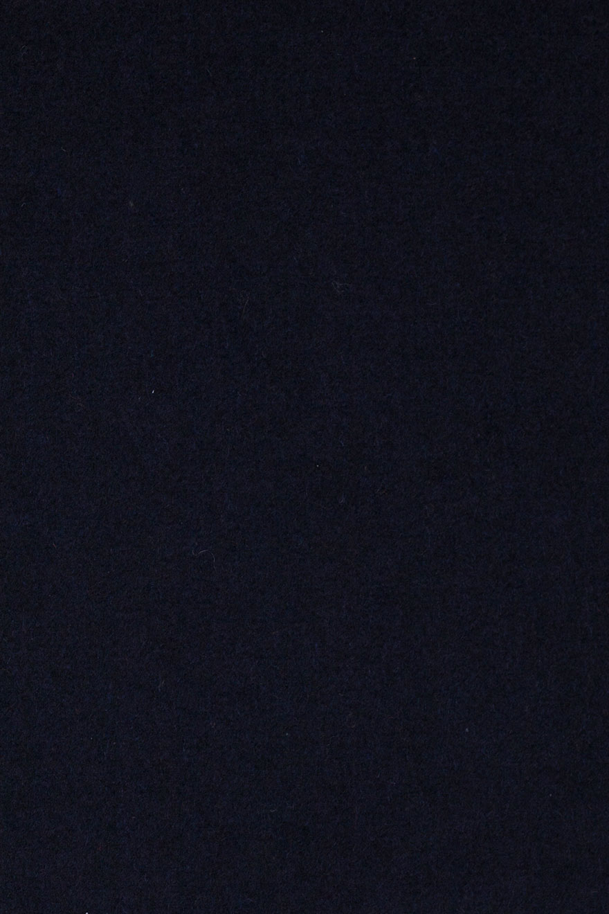 Navy blue double-breasted woolen coat