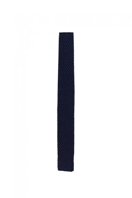 Silk Tie ( Black & blue stripe pattern)