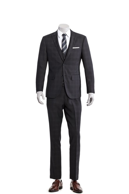 Deep Grey Fashion Two-Piece Suit