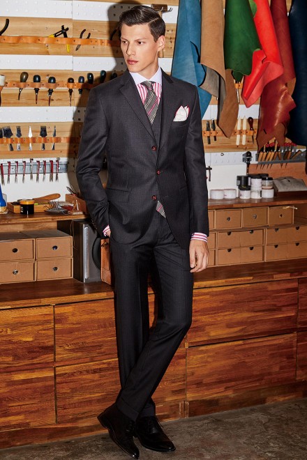 Charcoal With Red Stripe Two-Piece Suit