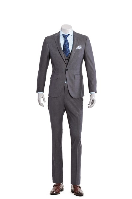 Business Grey Three-Piece Suit