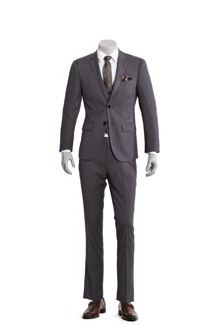 Fashion Grey Three-Piece Suit