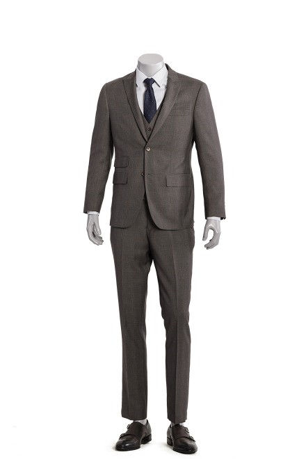 Grey Business Three-Piece Suit